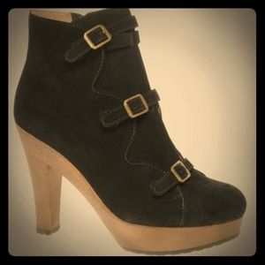 See by Chloe wooden platform leather bootie