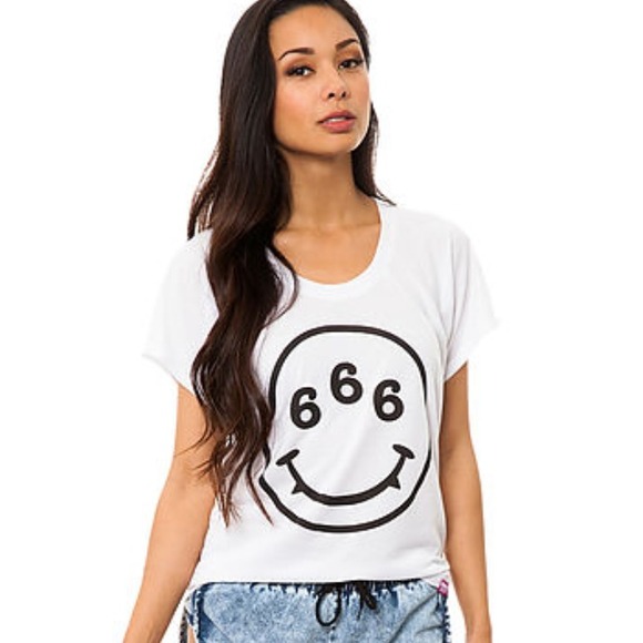 ⛔️TRADED⛔️Creep Street 666 smiley face tee - Picture 3 of 4
