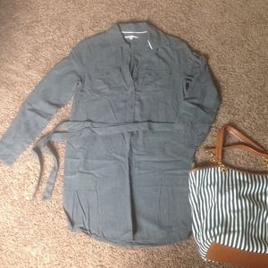 Light flannel button tunic