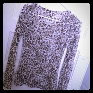 Cheetah lace shirt.