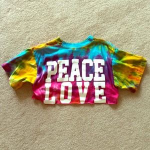 Tie-Dye "Peace & Love" Crop