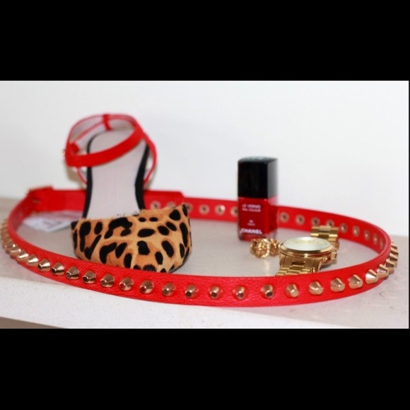 🚫SOLD🚫Zara Leather Studded Belt