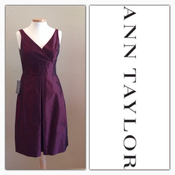 100% Silk, wine color elegant cocktail dress