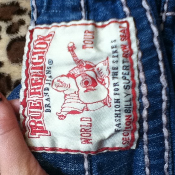 Light Pink Thick Stitch True Religions - Picture 2 of 4