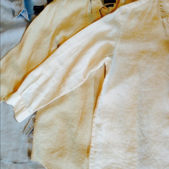 Tan Liz Claiborne linen top. - Picture 2 of 4