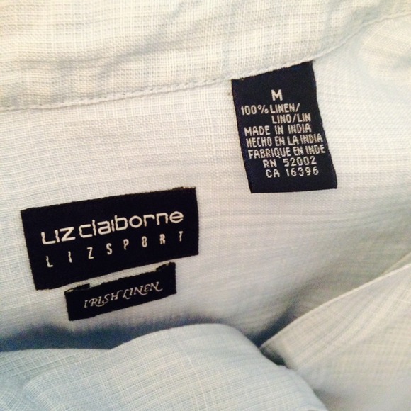 Tan Liz Claiborne linen top. - Picture 4 of 4