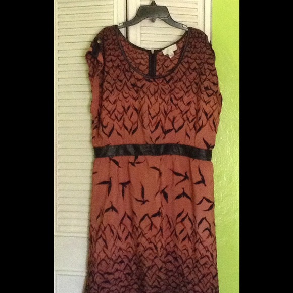 Brown and black dress