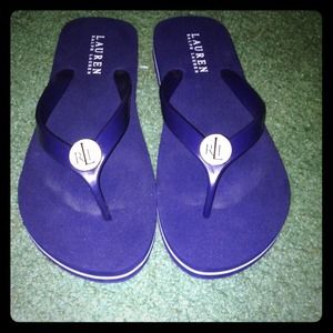 Ralph Lauren flip flops never been worn!