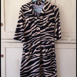 Black and Tan zebra dress
