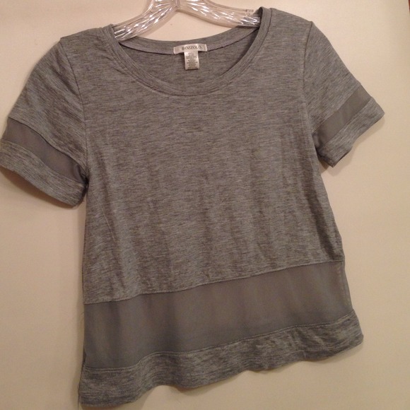 SALE ♦️ Grey Crop Top with sheer accents