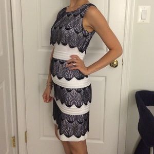 BCBG MaxAzaria black and white dress