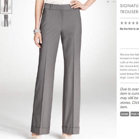 Ann Taylor gray pinstripe slacks