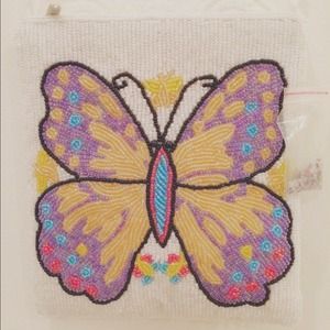 Hippie boho butterfly shoulder purse