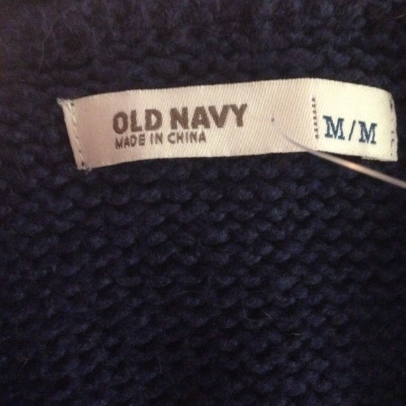 Navy blue button up sweater - Picture 3 of 3