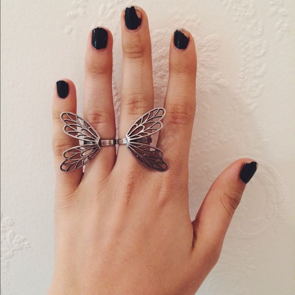 Beth Orduna sterling silver butterfly rings