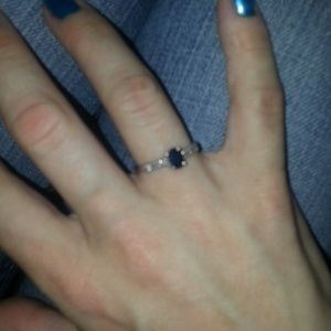 Lovely diamond and sapphire