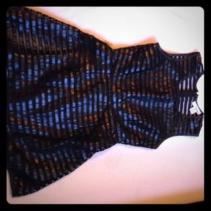 Black faux leather dress