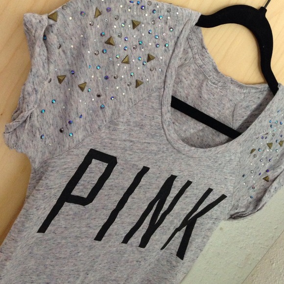 PINK Victorias Secret Studded Rhinestone top