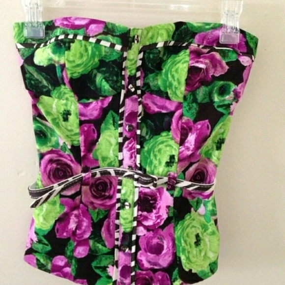 ON HOLD FOR @HEIDY Floral Strapless Bustier Top