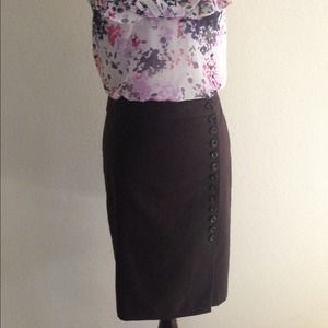 🍎Ann Taylor brown wrap around skirt