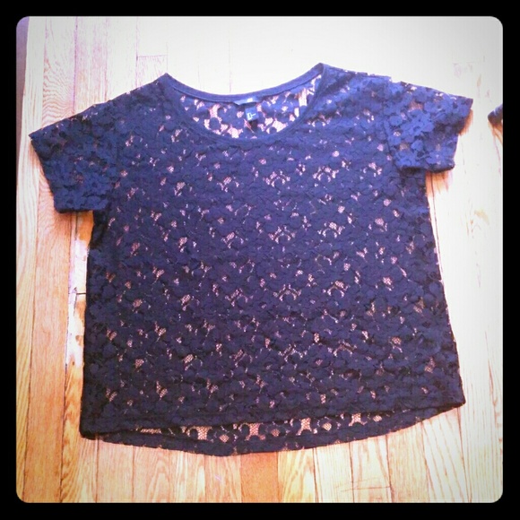 Lace Boxy Tee - Picture 1 of 2