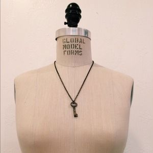 Sterling silver key necklace