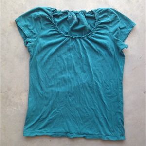 Eddie Bauer XS blue Short Sleeve Top Shirt