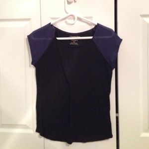 Black shirt with blue sleeves!!