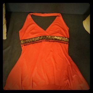 Orange halter