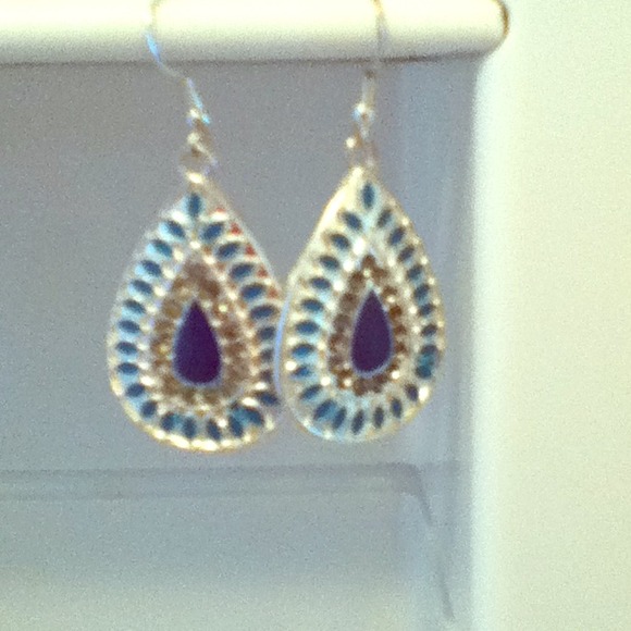 Blue and Silver Earrings