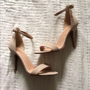 Strappy nude heels