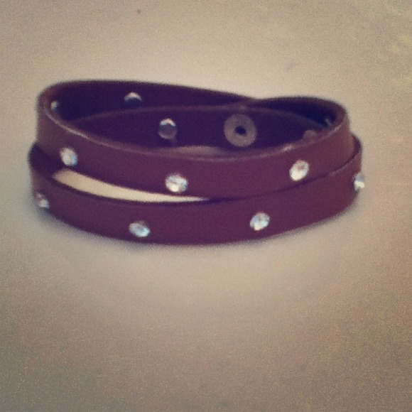 Brown Leather Double Layered Cuff