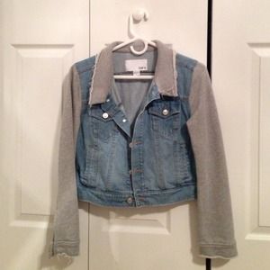Denim/sweatshirt jacket!! SLIGHTLY WORN