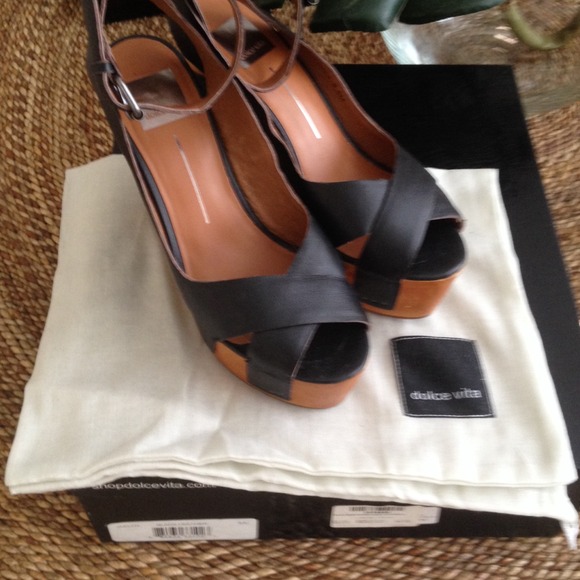 Black Wedge Sandal