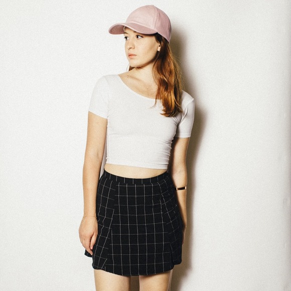 White crop tee - S