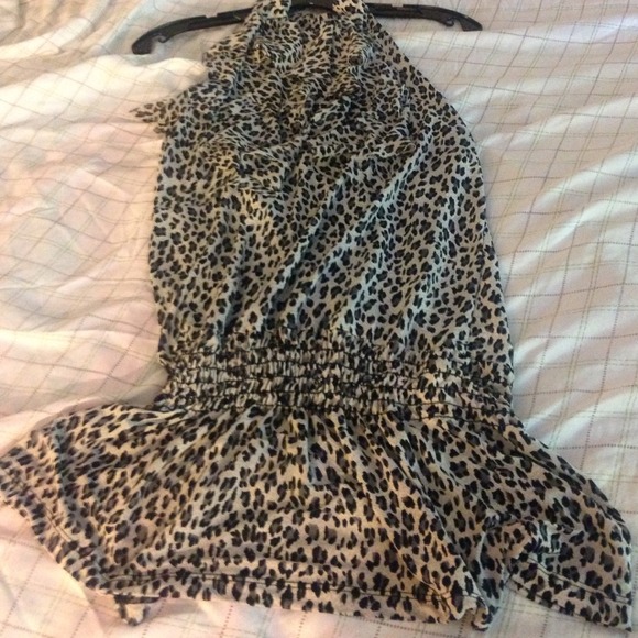 Leopard print Haltered top sold on EBay