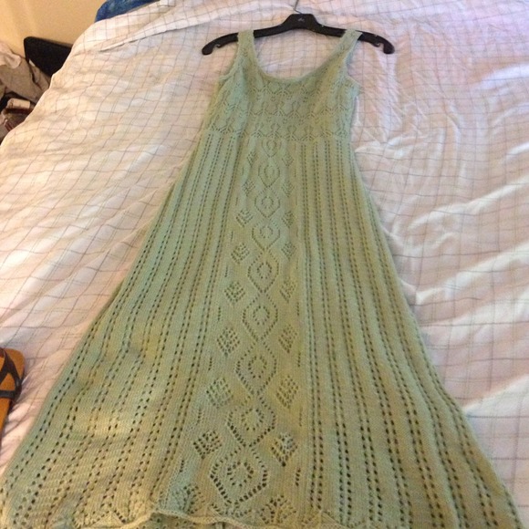 Green Crocheted Maxi dress