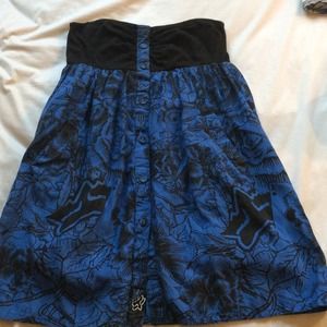 Blue/black fox dress
