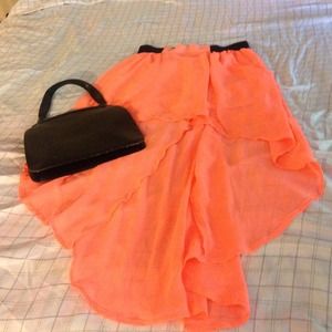 Neon Orange HiLo skirt sold on EBay