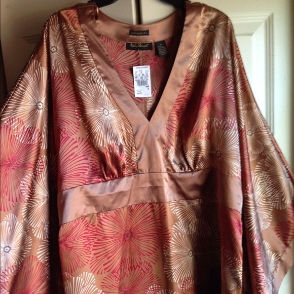 Pretty Silk Brown Blouse