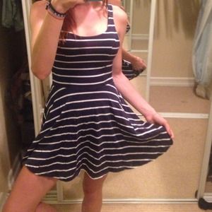 Striped skater dress. Sold