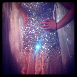 Champagne prom dress