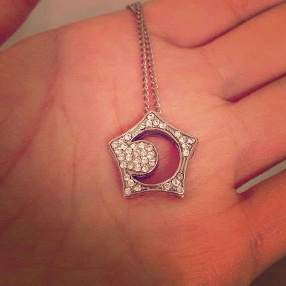 Crystal star necklace .