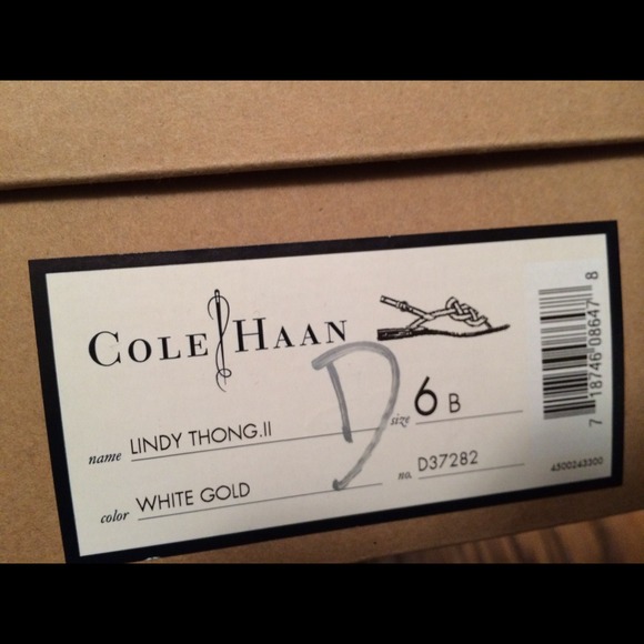 NIB Cole Haan Lindy Thong - white gold (size 6) - Picture 3 of 3
