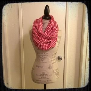 Red checkered scarf