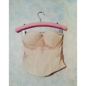 Bebe Embroidered Bustier Top