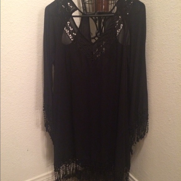 Nwt Black fringe tunic/dress
