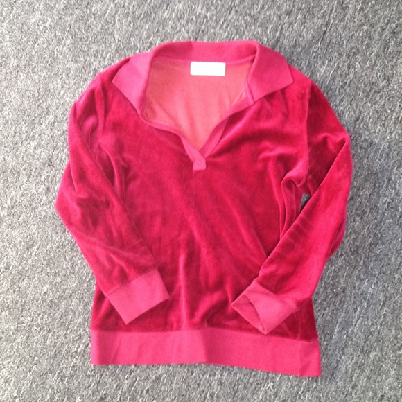 Juicy couture velour sweater in red