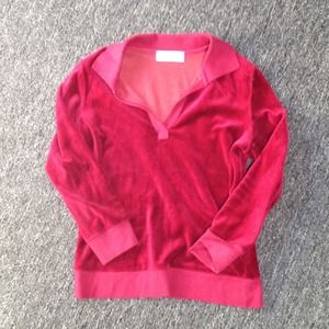 Juicy couture velour sweater in red