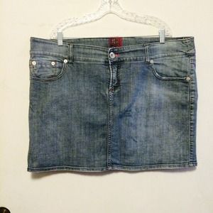 Denim mini skirt